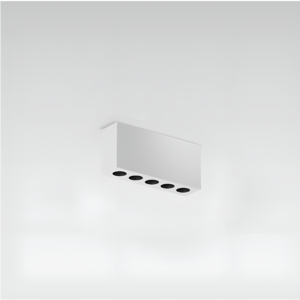 Накладной светильник прямоугольный на пять источников света